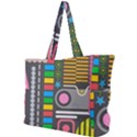 Pattern Geometric Abstract Colorful Arrows Lines Circles Triangles Simple Shoulder Bag View1