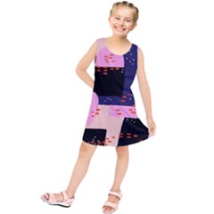 Vibrant Tropical Dot Patterns Kids  Tunic Dress