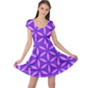 Pattern Texture Backgrounds Purple Cap Sleeve Dress View1