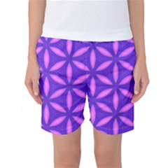 Pattern Texture Backgrounds Purple Women s Basketball Shorts by HermanTelo