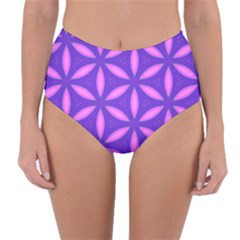 Pattern Texture Backgrounds Purple Reversible High-waist Bikini Bottoms by HermanTelo