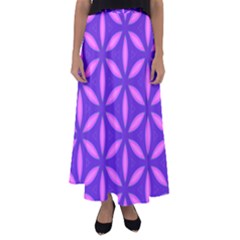 Pattern Texture Backgrounds Purple Flared Maxi Skirt