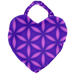 Pattern Texture Backgrounds Purple Giant Heart Shaped Tote