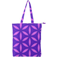 Pattern Texture Backgrounds Purple Double Zip Up Tote Bag