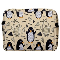 Hand Drawn Penguin Doodle Pattern Make Up Pouch (large) by Vaneshart