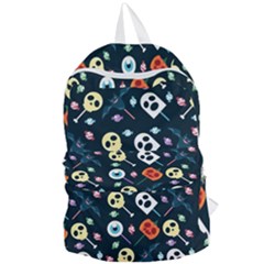 Halloween Candy Pattern Vector Foldable Lightweight Backpack