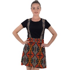 Seamless Digitally Created Tilable Abstract Pattern Velvet Suspender Skater Skirt