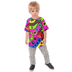 Seamless Doodle Kids  Raglan Tee