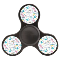 Colorful Doodle Animals Words Pattern Finger Spinner