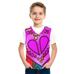 Stained Glass Love Heart Kids  Sportswear by Vaneshart