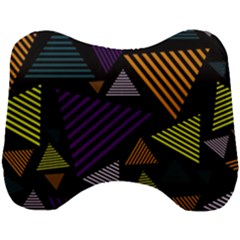 Abstract Pattern Design Various Striped Triangles Decoration Head Support Cushion by Vaneshart
