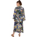 October Leaves In Blue Maxi Kimono View2
