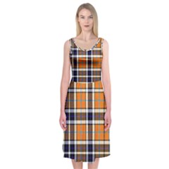 Tartans Yellow 34 Midi Sleeveless Dress by impacteesstreetwearfour