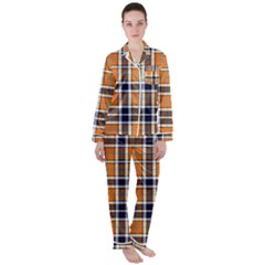 Tartans Yellow 34 Satin Long Sleeve Pyjamas Set by impacteesstreetwearfour