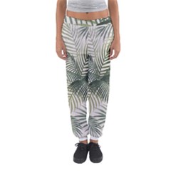 Vector Palm Leaves Pattern  Illustration Women s Jogger Sweatpants