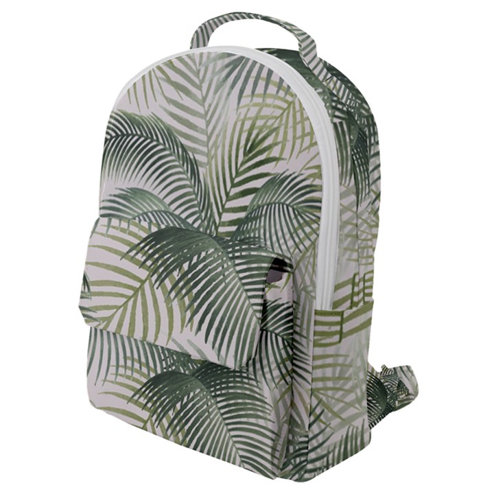 Vector Palm Leaves Pattern  Illustration Flap Pocket Backpack (Small)