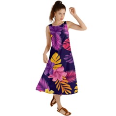 Tropical Pattern Summer Maxi Dress by Vaneshart