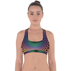 Abstract Patterns Cross Back Hipster Bikini Top  by Vaneshart