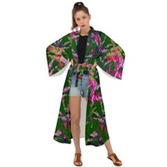 Vibrant Tropical Maxi Kimono by Vaneshart