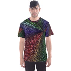 Abstract Colorful Pieces Mosaics Men s Sports Mesh Tee