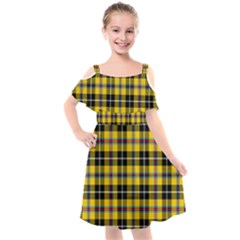 Cornish National Tartan Kids  Cut Out Shoulders Chiffon Dress by impacteesstreetwearfour