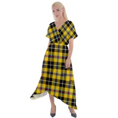 Cornish National Tartan Cross Front Sharkbite Hem Maxi Dress by impacteesstreetwearfour