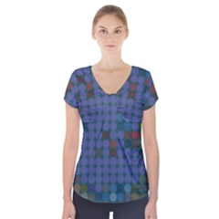 Zappwaits Short Sleeve Front Detail Top by zappwaits