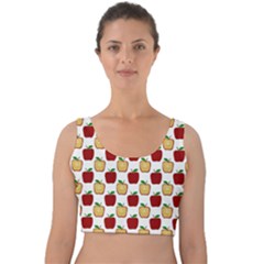 Apple Polkadots Velvet Crop Top by bloomingvinedesign