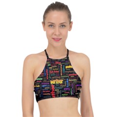 Writer Racer Front Bikini Top by ArtworkByPatrick