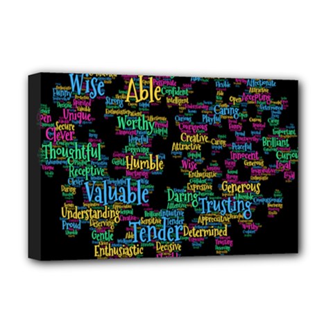 Affirmations Deluxe Canvas 18  X 12  (stretched) by ArtworkByPatrick