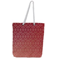 Red Gold Art Decor Full Print Rope Handle Tote (large) by HermanTelo