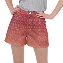 Red Gold Art Decor Ripstop Shorts