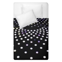 Abstract Black Blue Bright Circle Duvet Cover Double Side (single Size)