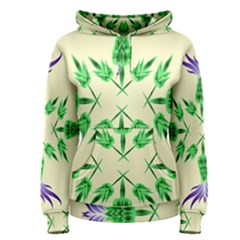 Thistle Flower Purple Thorny Flora Women s Pullover Hoodie by Bajindul