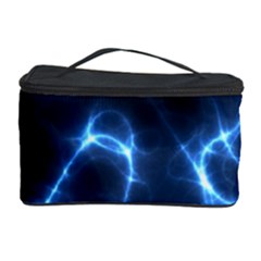 Lightning Electricity Pattern Blue Cosmetic Storage by Mariart