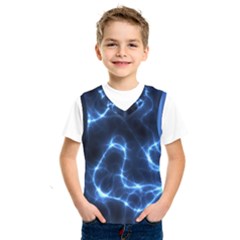 Lightning Electricity Pattern Blue Kids  Sportswear by Mariart