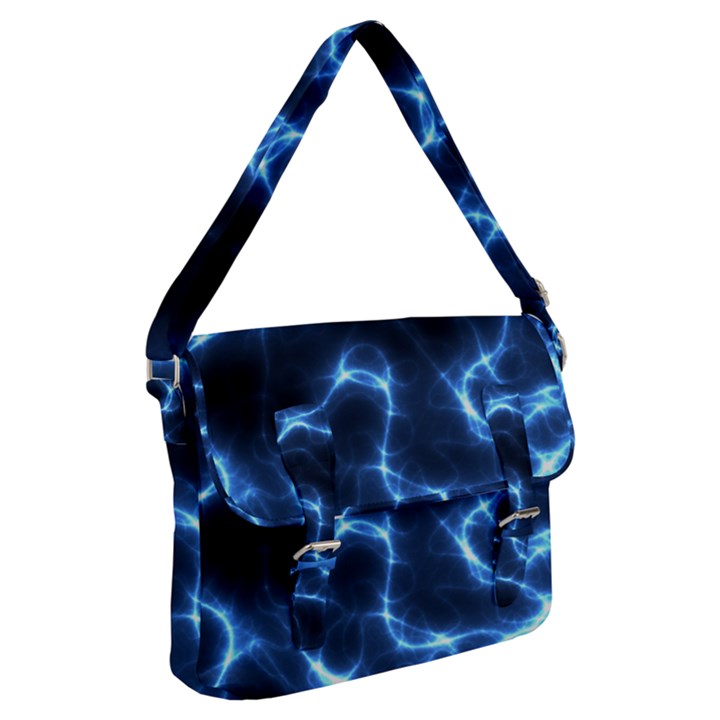 Lightning Electricity Pattern Blue Buckle Messenger Bag