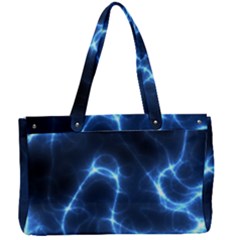 Lightning Electricity Pattern Blue Canvas Work Bag by Mariart