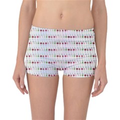 Wine Glass Pattern Reversible Boyleg Bikini Bottoms