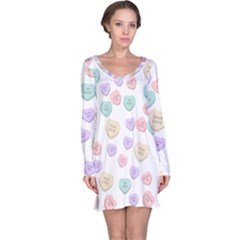 Hearts Long Sleeve Nightdress by Lullaby