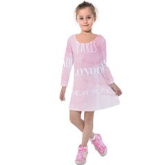 Paris Kids  Long Sleeve Velvet Dress