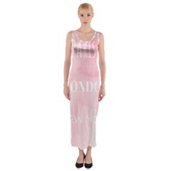 Paris, London, New York Fitted Maxi Dress by Lullaby