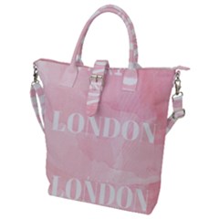 Paris, London, New York Buckle Top Tote Bag