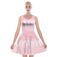 Paris, London, New York Velvet Skater Dress