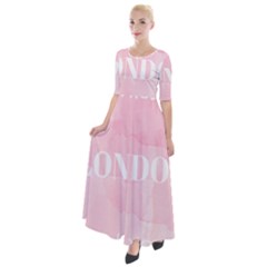 Paris, London, New York Half Sleeves Maxi Dress