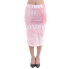Paris, London, New York Midi Pencil Skirt