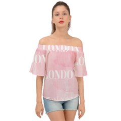 Paris, London, New York Off Shoulder Short Sleeve Top by Lullaby