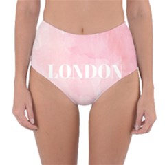 Paris, London, New York Reversible High-waist Bikini Bottoms