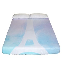 Pastel Eiffel s Tower, Paris Fitted Sheet (queen Size) by Lullaby