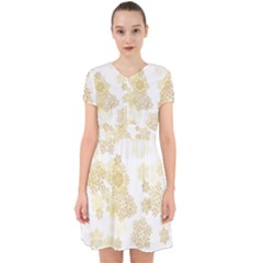 Christmas Gold Stars Snow Flakes  Adorable In Chiffon Dress by Lullaby